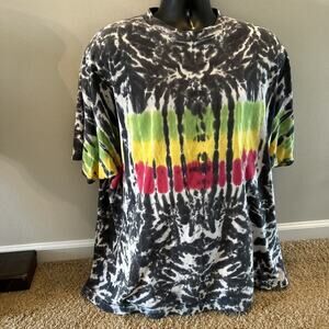 Vintage Alstyle Shirt Adult Large Tie Dye Ringer Y2K 3XL Mens EUC Skater